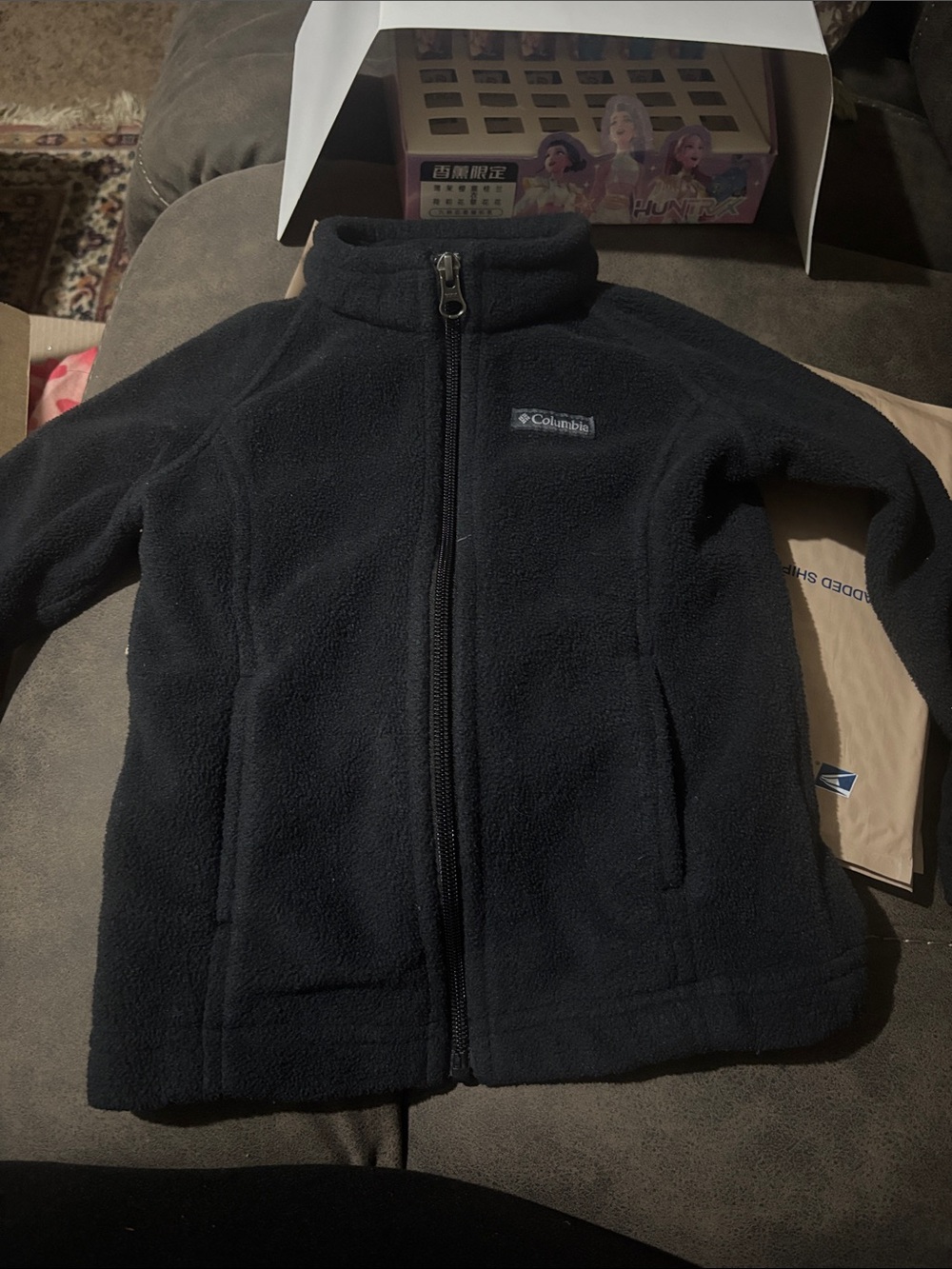 Columbia Kids' Black Full-Zip Fleece Jacket size 4t no call outs